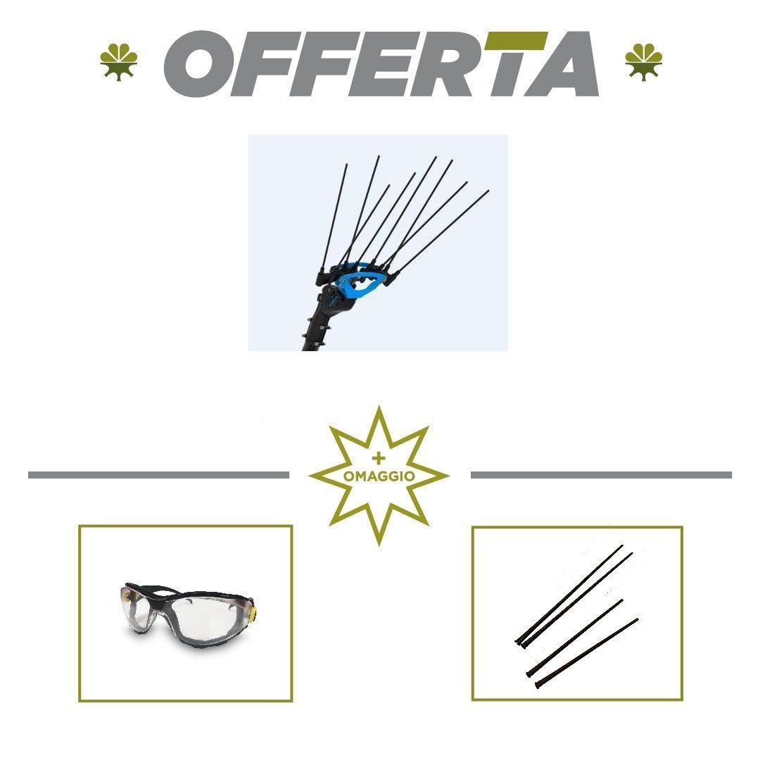 I Abbacchiatore Elettrico a Batteria ICARUS V1 ECO PLUG IN - Asta in Alluminio Telescopica da 185 - 270 cm con Cavo 13 mt- Campagnola - immagine 1